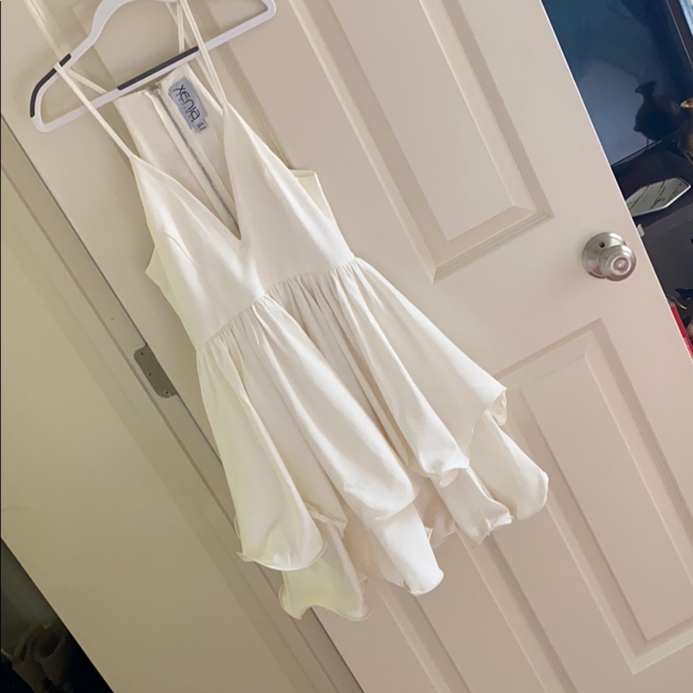 Xenia Boutique White Ruffle Dress